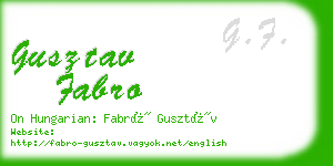 gusztav fabro business card